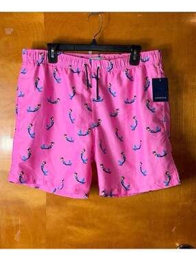 NEW Crown & Ivy Pink Bloom w/ Mermaids w/ Mesh Liner Pockets Size L Large